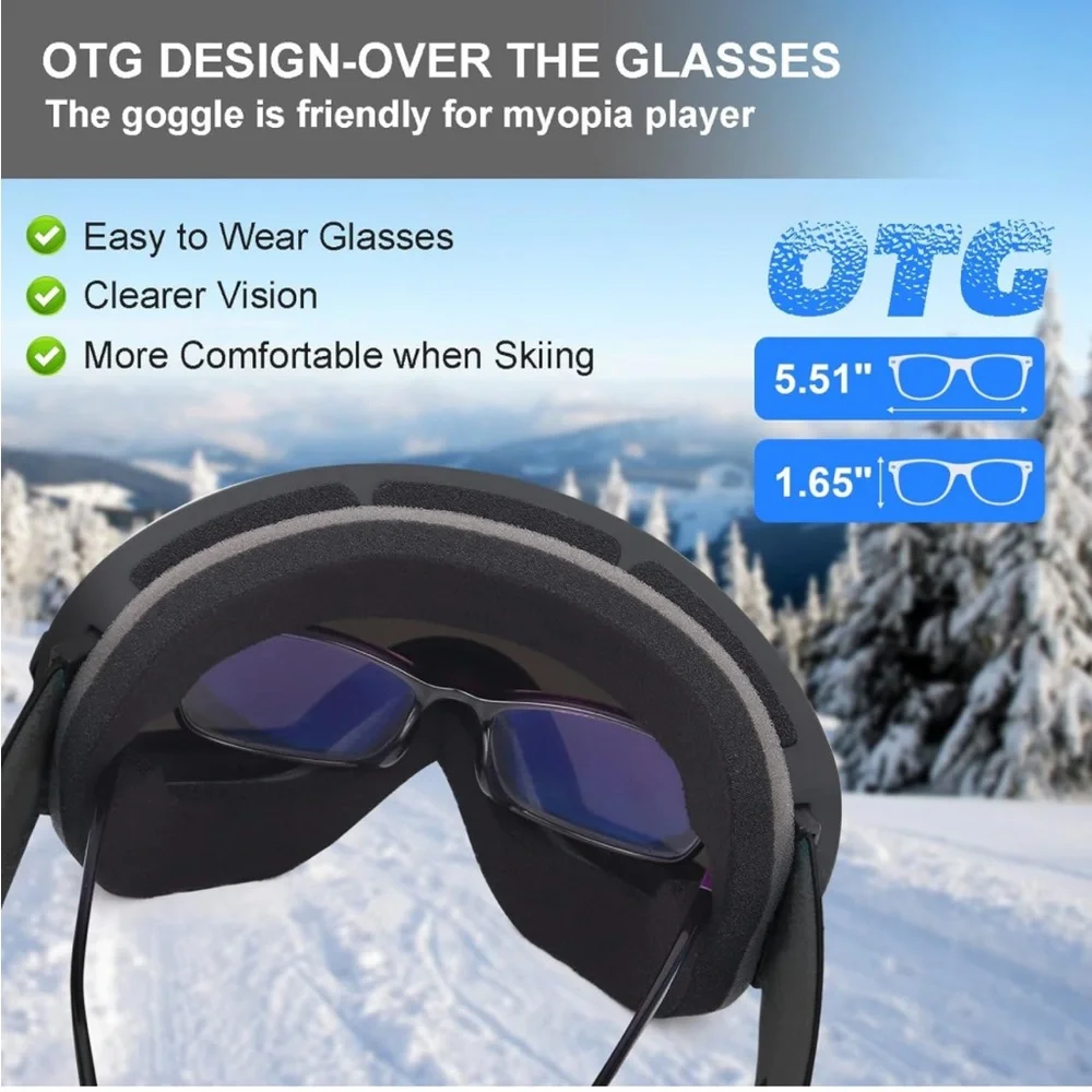Anti-fog Snowboard Ski Goggles Women